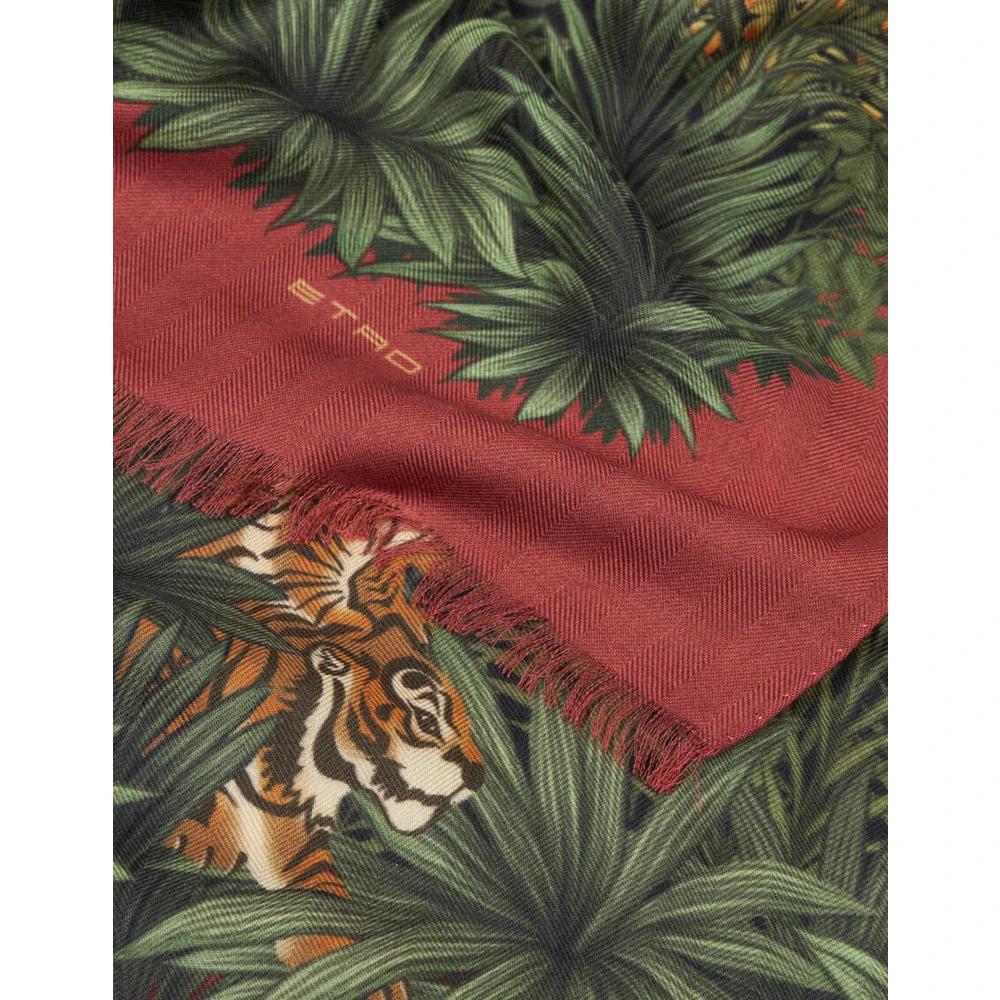 ETRO Betoverend Bos Grafisch Print Sjaal Multicolor Heren