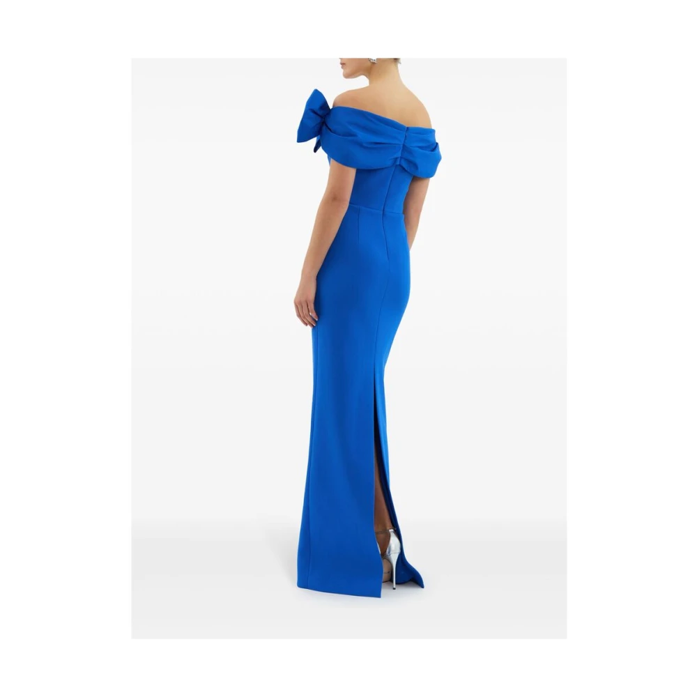 Rebecca Vallance Koningsblauwe Off-Shoulder Jurk met Strik Blue Dames