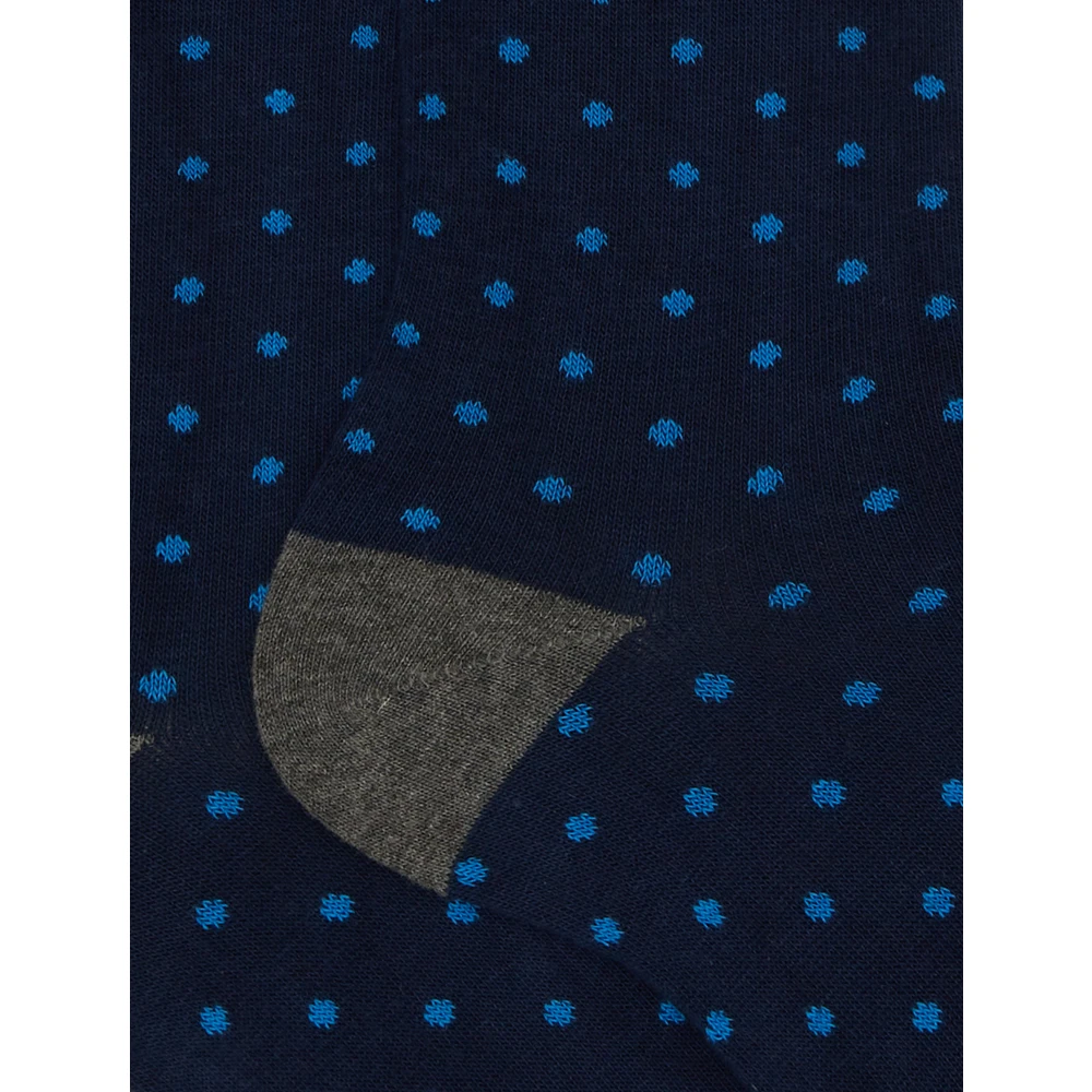 Gallo Blauwe Polka Dot Katoenen Sokken Multicolor Dames
