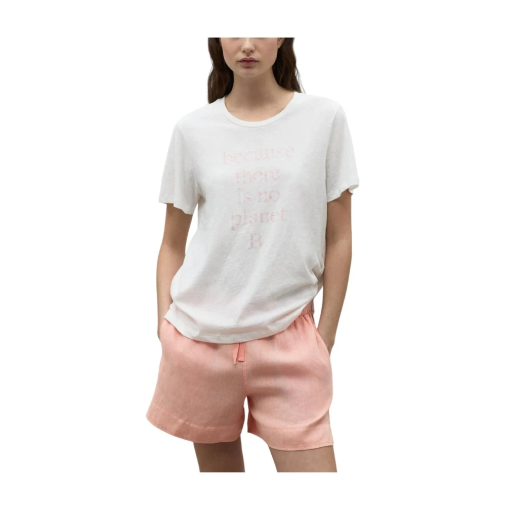 Ecoalf Minimalistisch T-shirt voor bewuste vrouwen White Dames