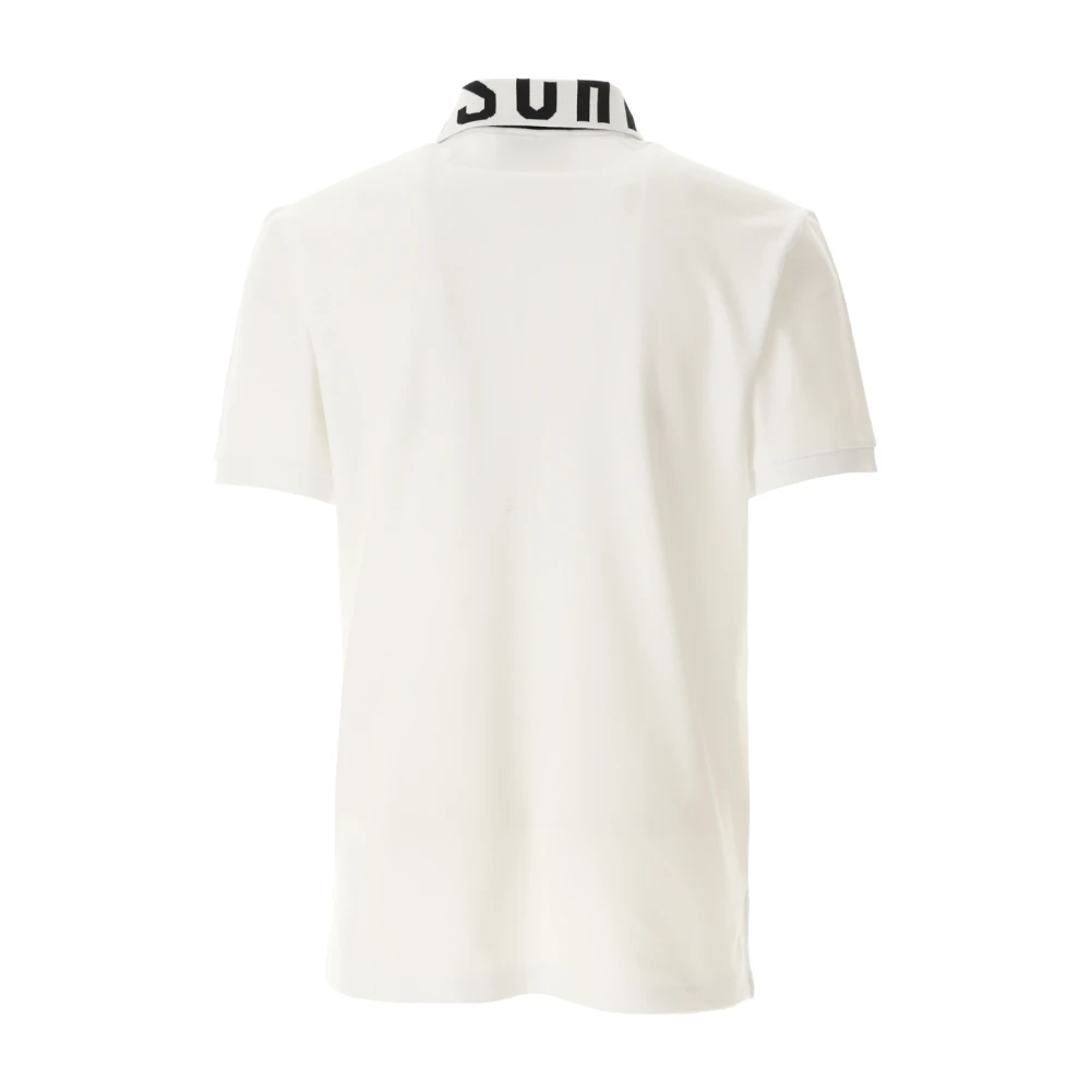 Moschino Geborduurde Hals Polo Shirt White Heren