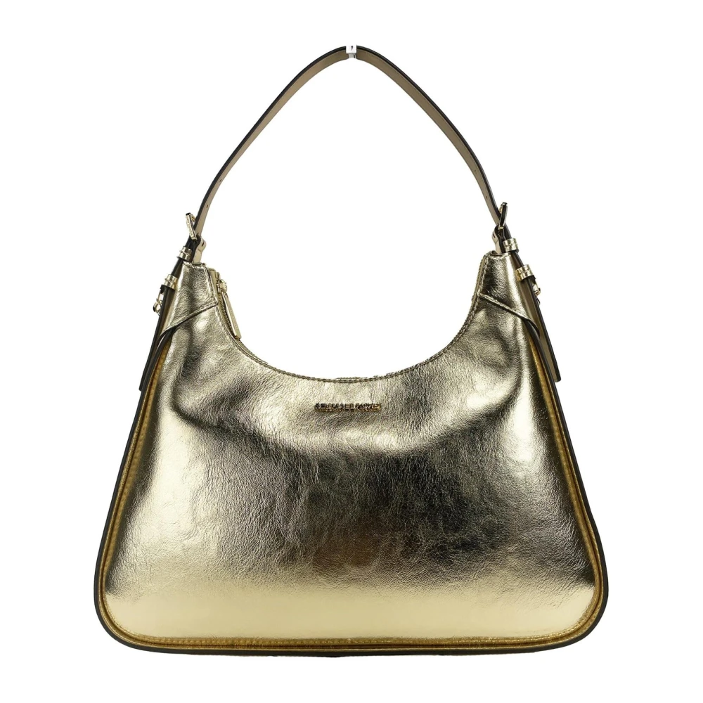Michael Kors Stijlvolle Leren Schoudertas met Ketting Yellow Dames