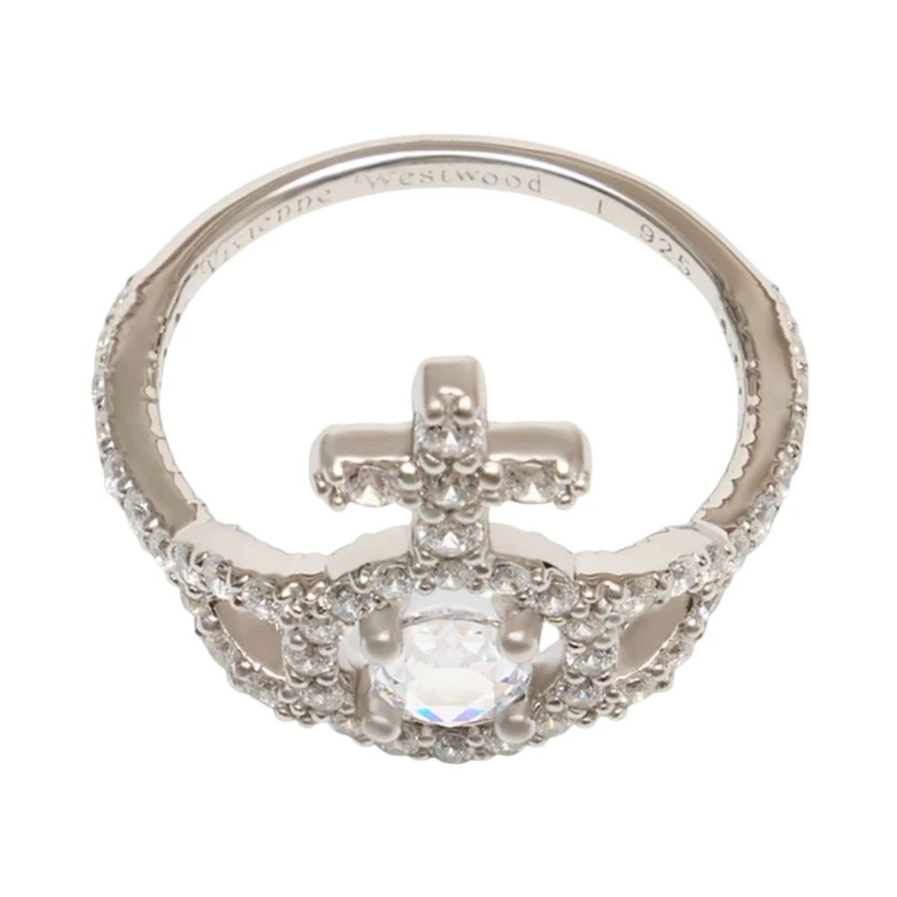 Vivienne Westwood Unisex Gray Olympia Ring - Rings - M - Accessories