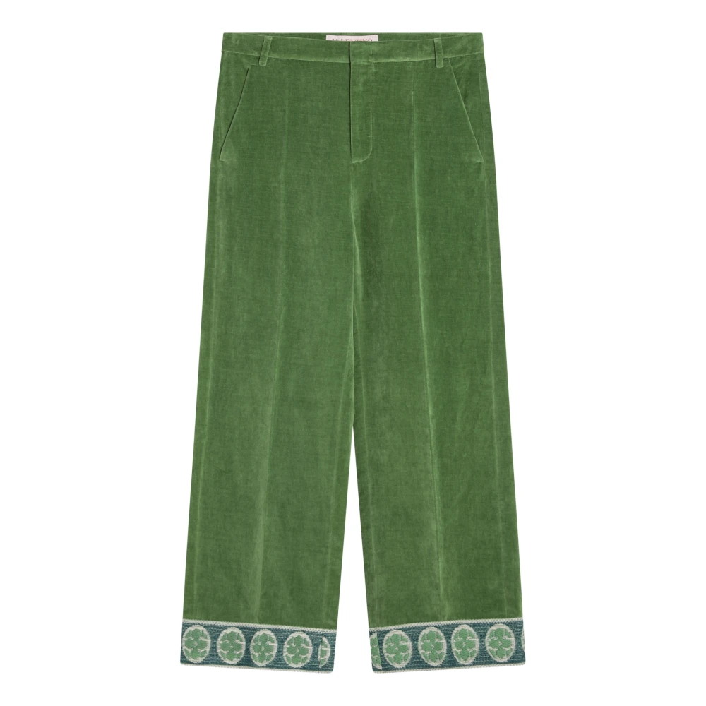 Valentino Garavani Wijde Losse Broek Green Heren