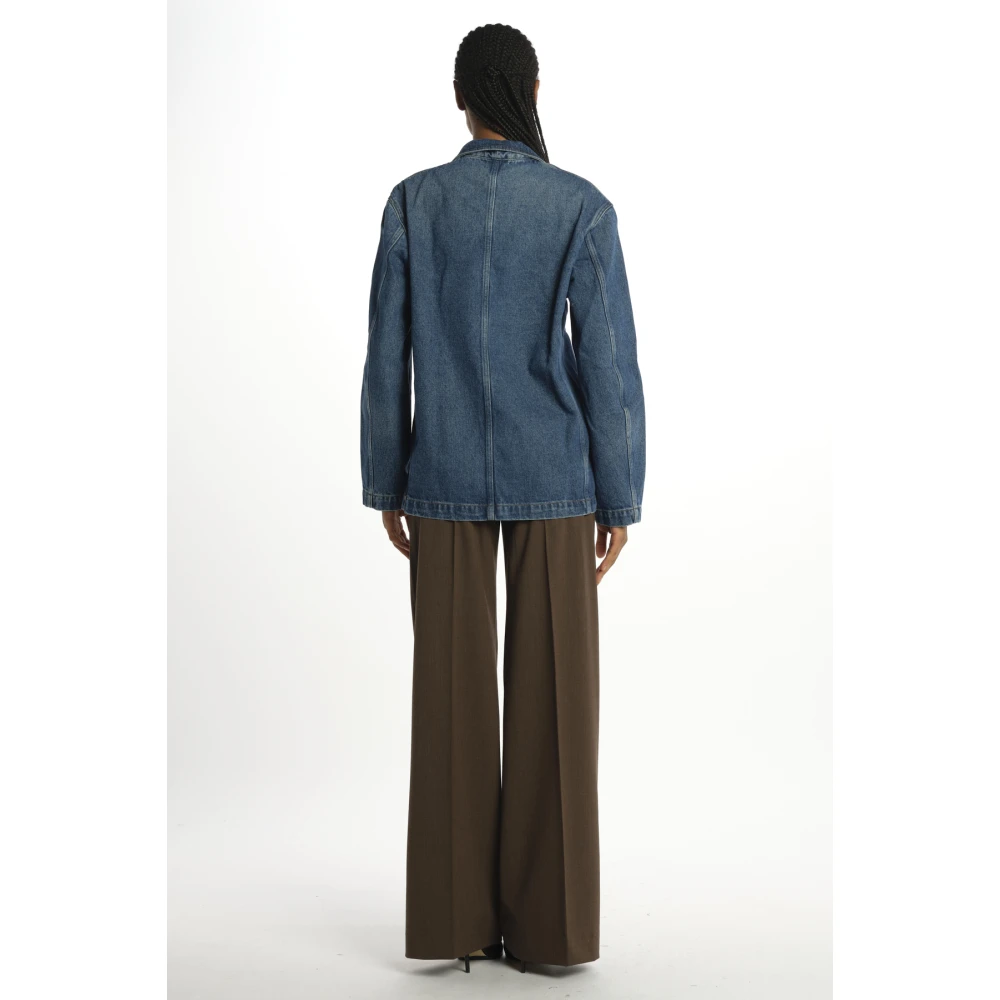 Soeur Blauwe Denim Blazer Jas Blue Dames