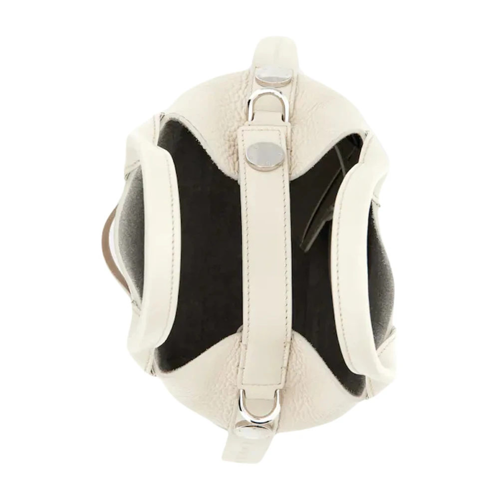 Hogan Witte Dames Shopper met Leren Inzetstukken White Dames