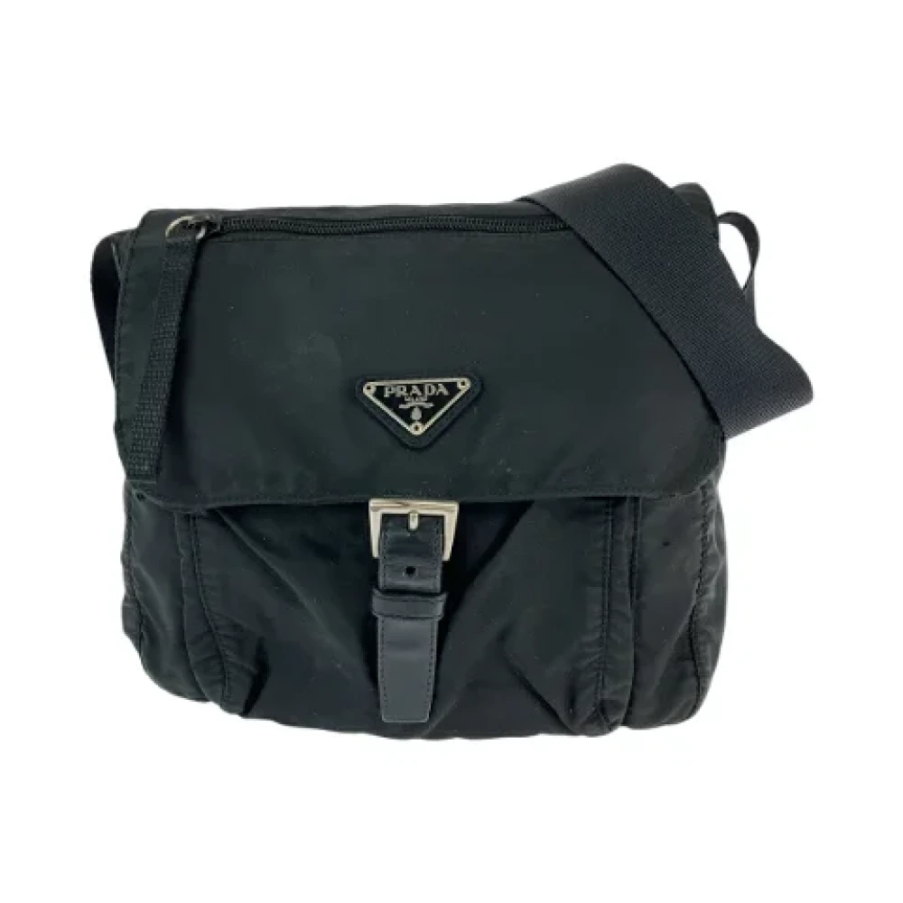 Prada Vintage Pre-owned Canvas prada-bags Black Dames