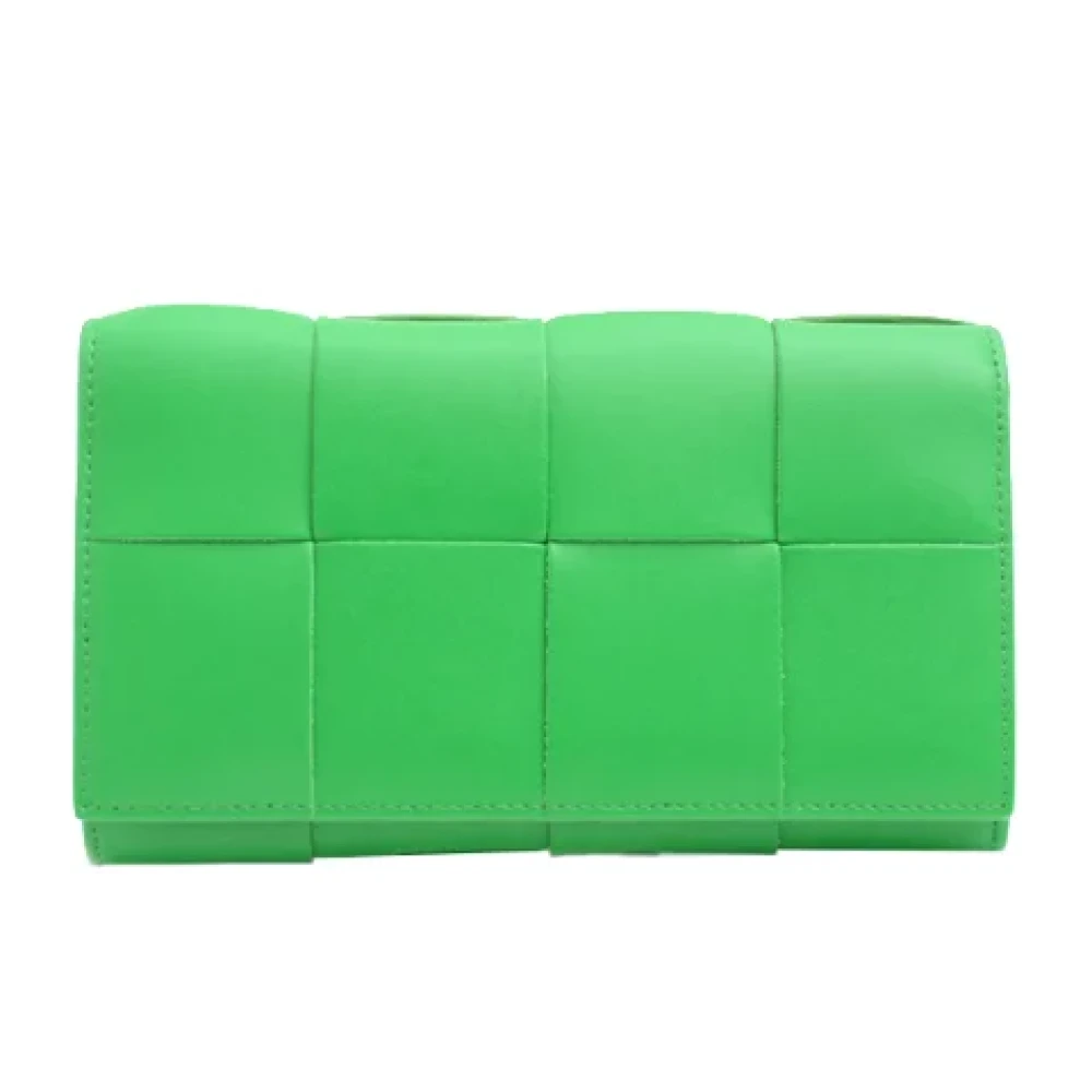 Bottega Veneta Vintage Pre-owned Leather wallets Green Heren