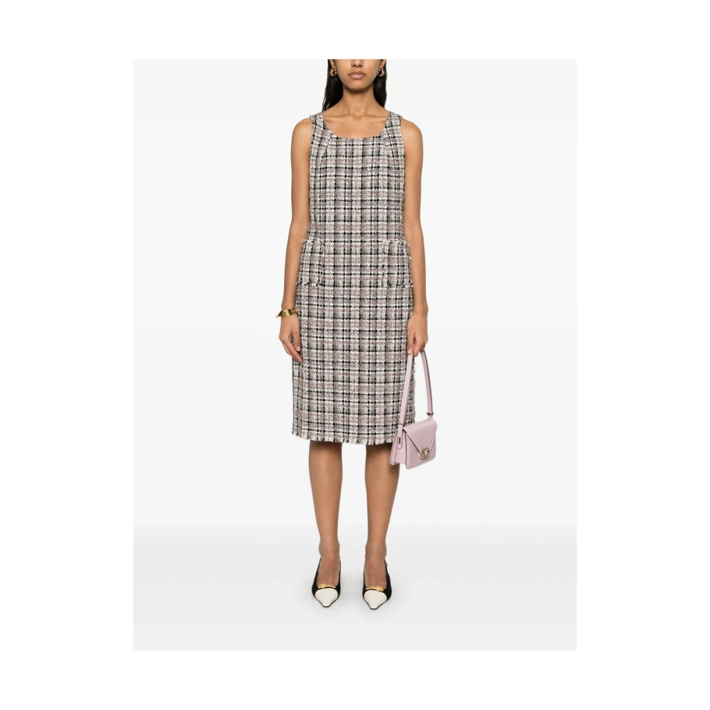 Charlott Witte Mouwloze Jurk met Zakken Multicolor Dames
