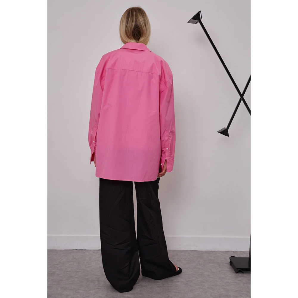 Loulou Studio Kleurrijke Katoen-Poplin Shirt Pink Dames