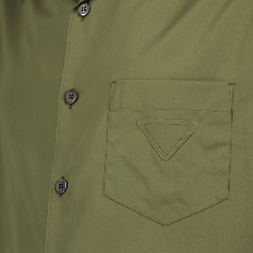 Prada Korte mouwen overhemd lente-zomer collectie Green Heren