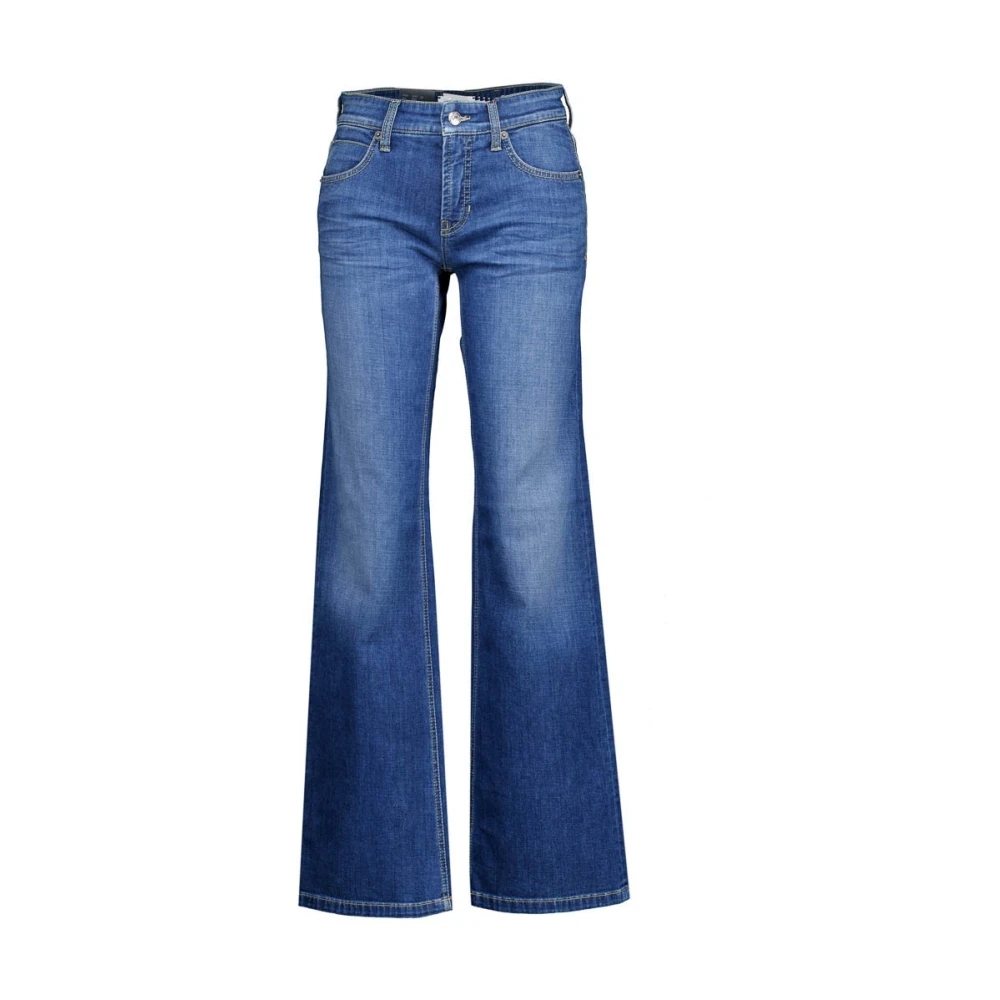 CAMBIO Stijlvolle Wide Leg Blauwe Jeans voor Dames Blue Dames