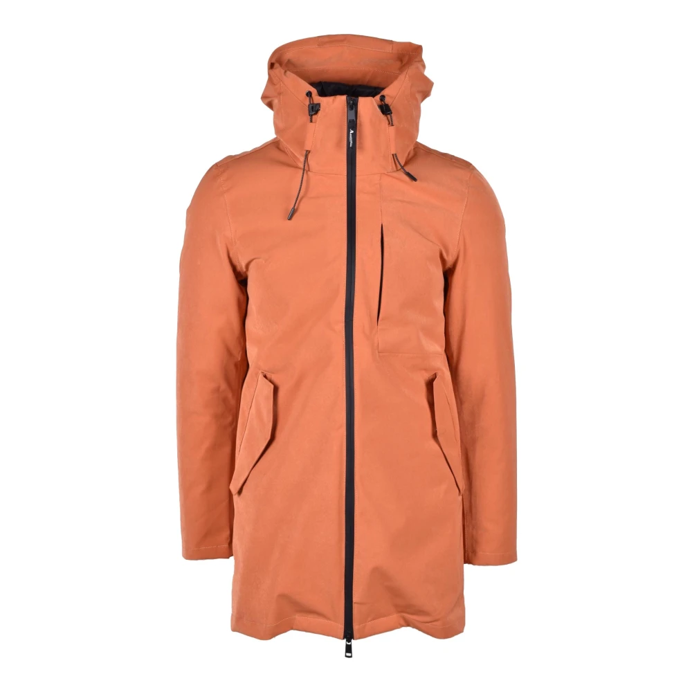 Aquascutum Stijlvolle Nylon Polyester Jas Orange Heren