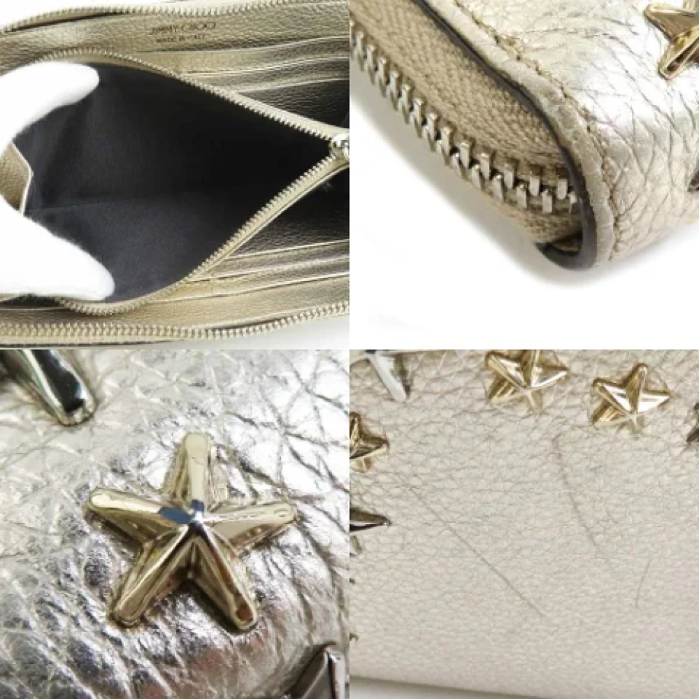Jimmy Choo Pre-owned Leather wallets Yellow Dames