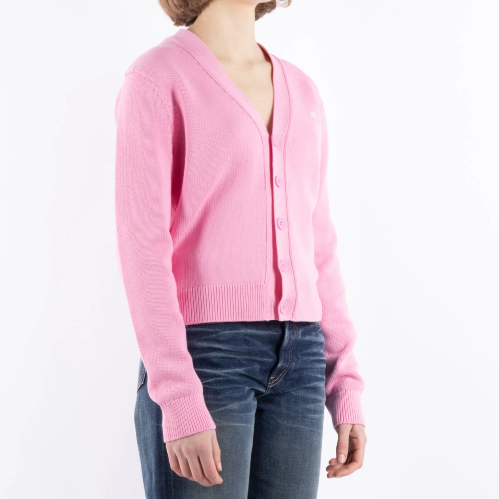 Acne Studios Roze Katoenen T-shirt C60104 Pink Dames