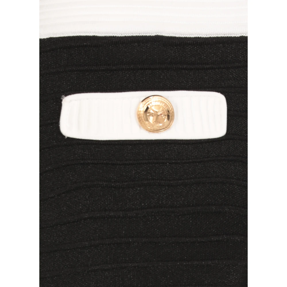 Retrofête Zwarte shorts met contrasterende taille Black Dames