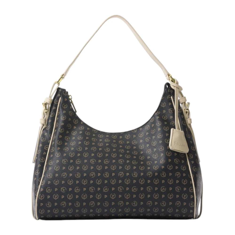 Pollini Black Shoulder Bags, Female, One Size, Heritage Shoulder Bag For Women