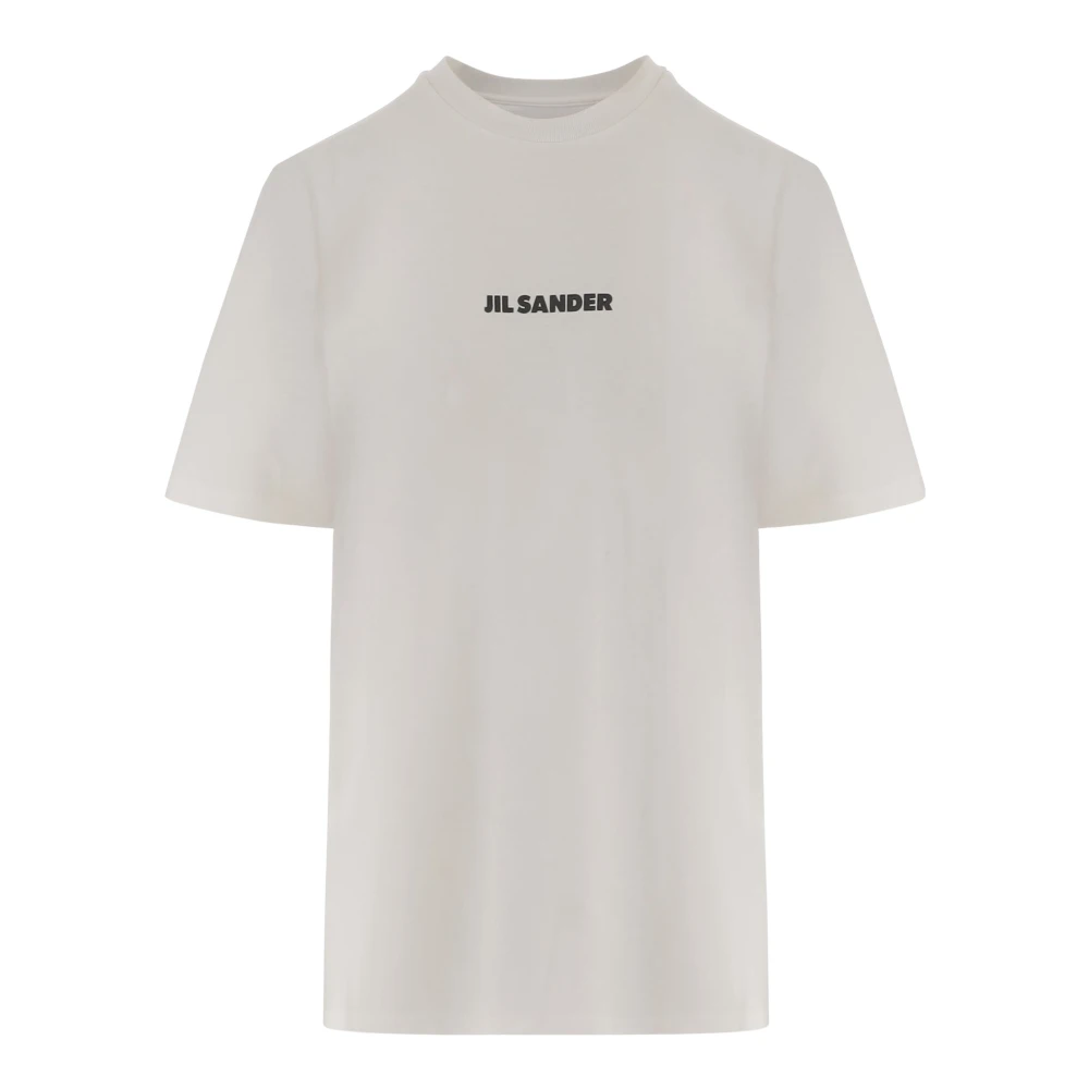 Jil Sander Women's White T-Shirts, S, Cotton Crew-Neck T-Shirt
