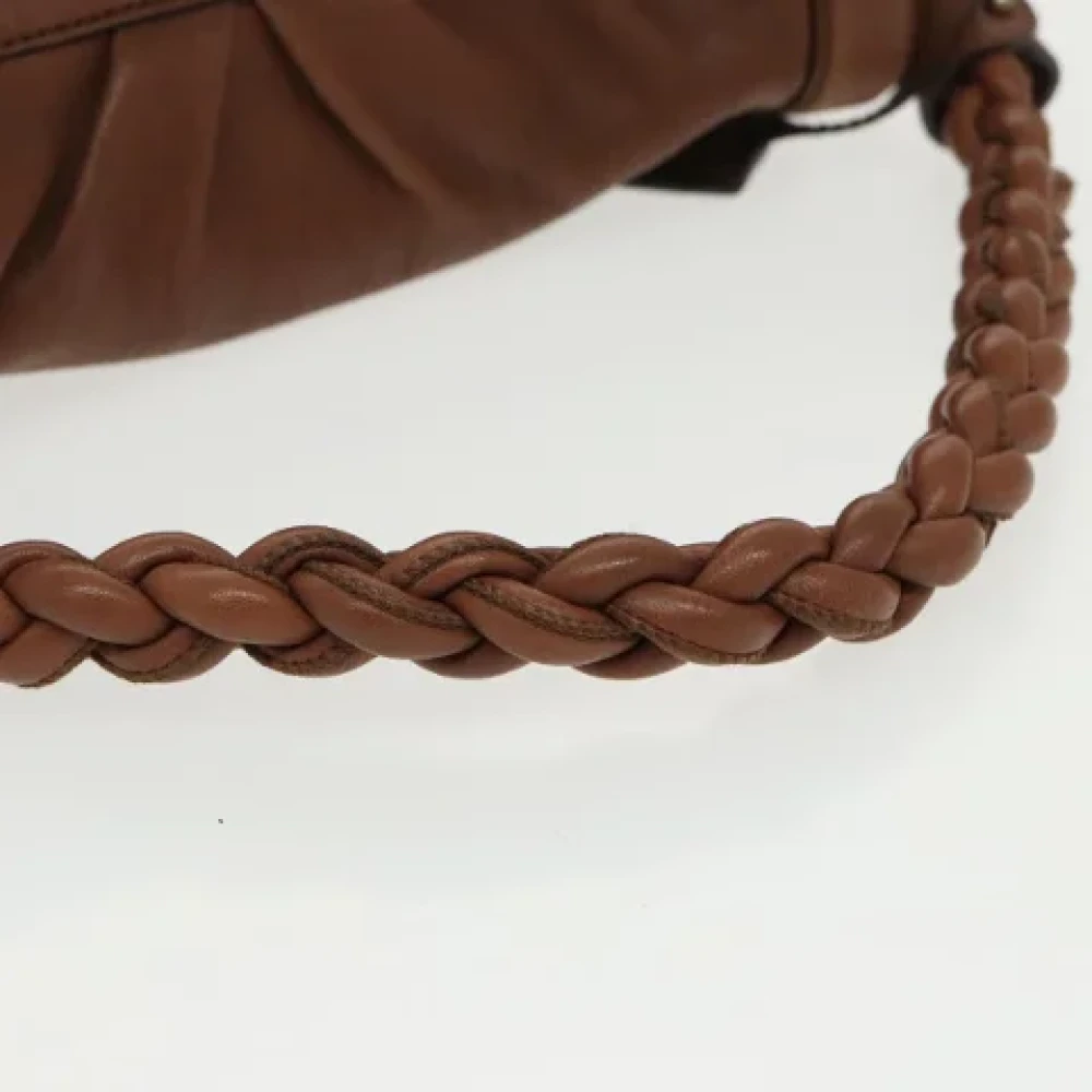 Salvatore Ferragamo Pre-owned Leather shoulder-bags Brown Dames