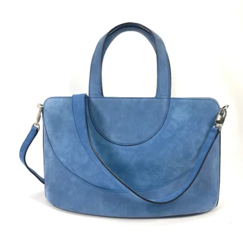 Bvlgari Vintage Pre-owned Leather handbags Blue Dames