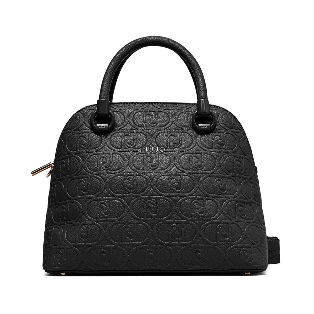 Liu Jo Zwarte Synthetische Handtas met Gouden Metalen Details Black Dames