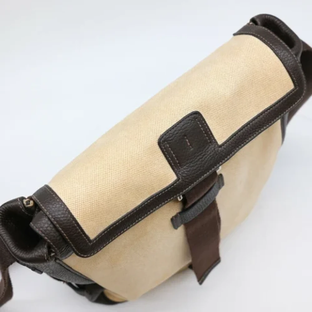 Hermès Vintage Pre-owned Fabric shoulder-bags Beige Dames