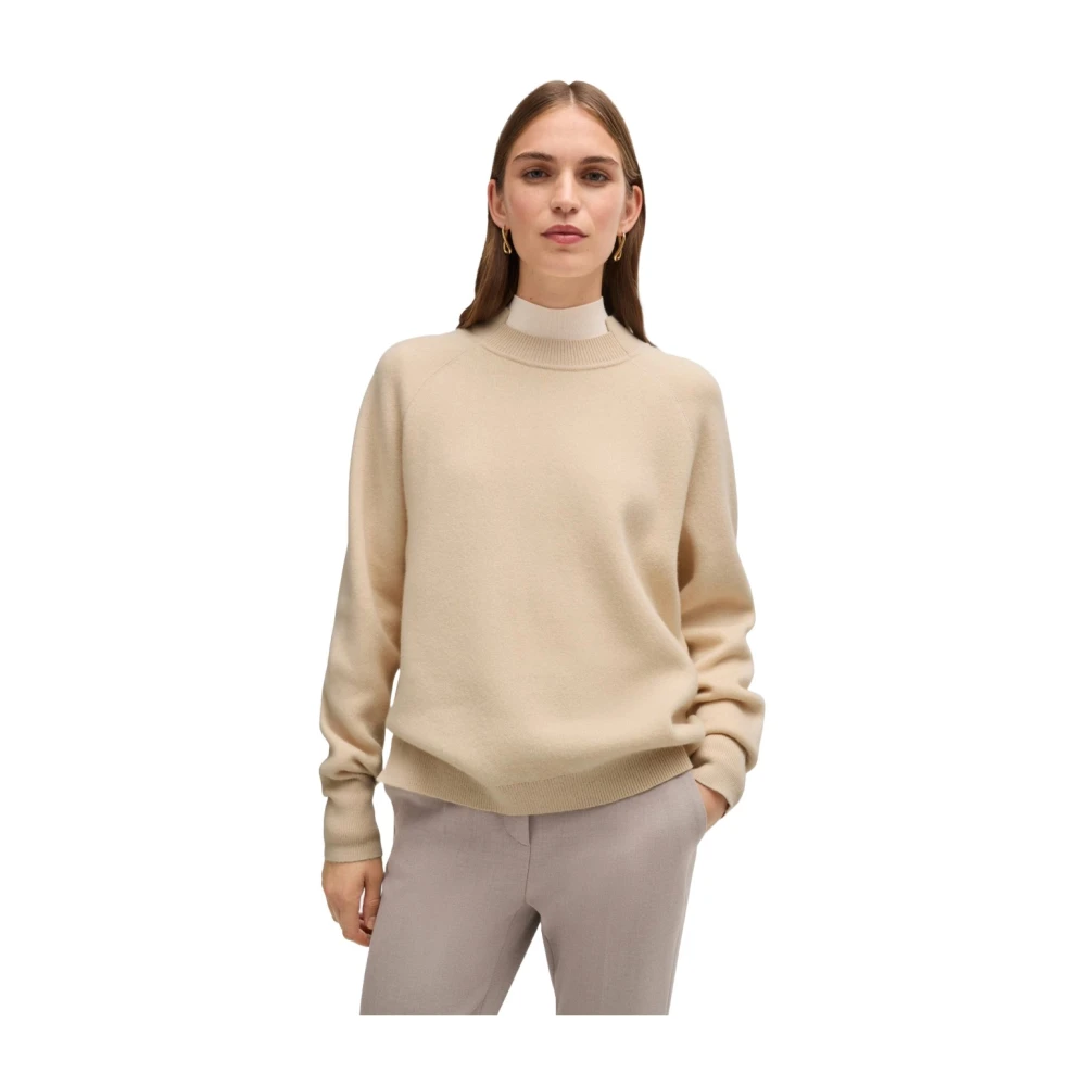 Hugo Boss Wol en Cashmere Trui Beige Dames