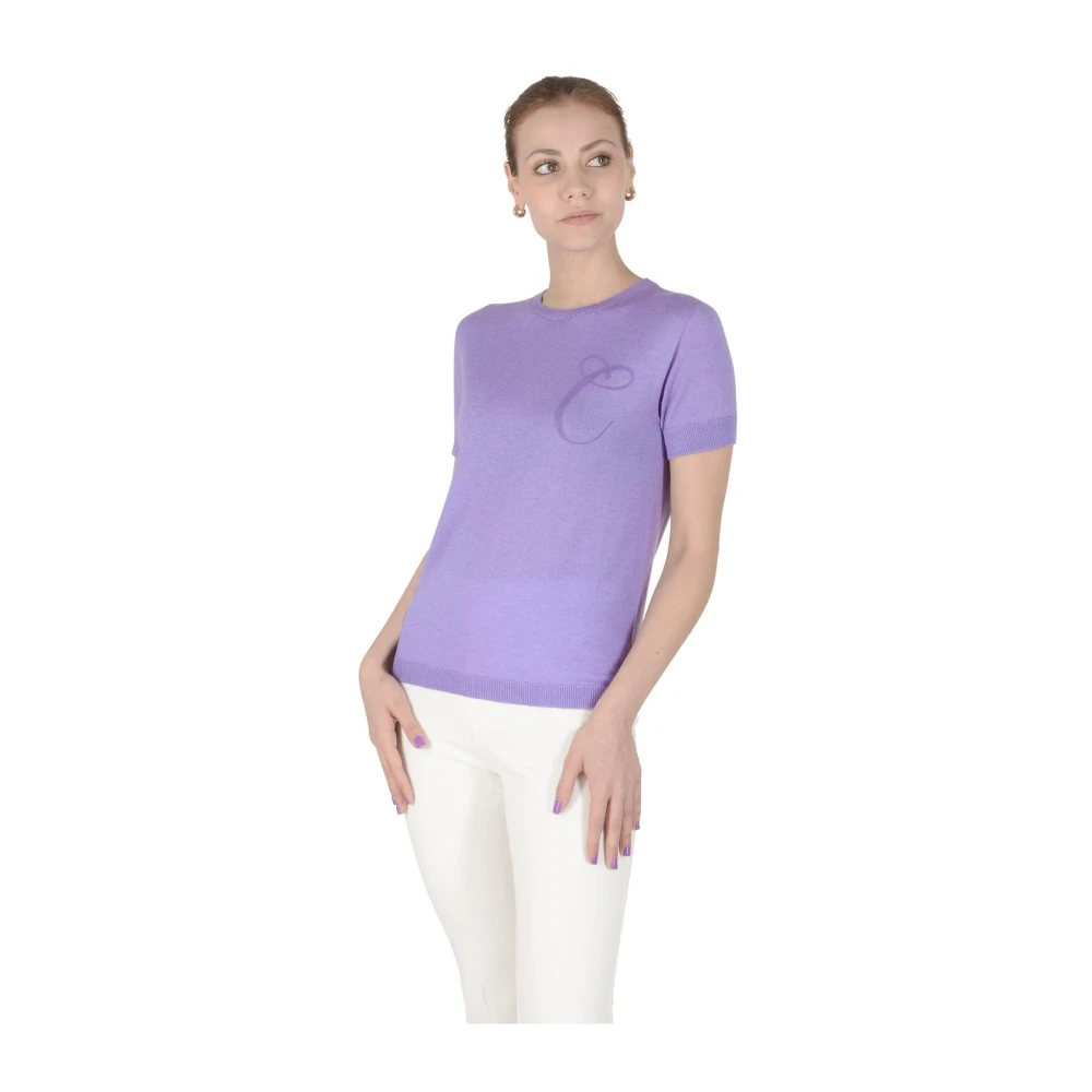 Dee Ocleppo Femme Violet Tops, Taille: 38 Fr Cashmere Short Sleeve Top