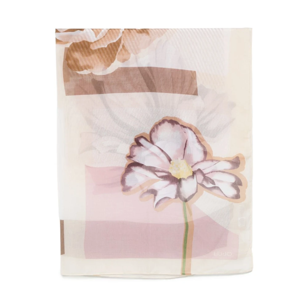 Liu Jo Vrouw Multicolor Accessoires Dames, Veelkleurig, One Size, Polyester, Sjaal Met Bloemenprint