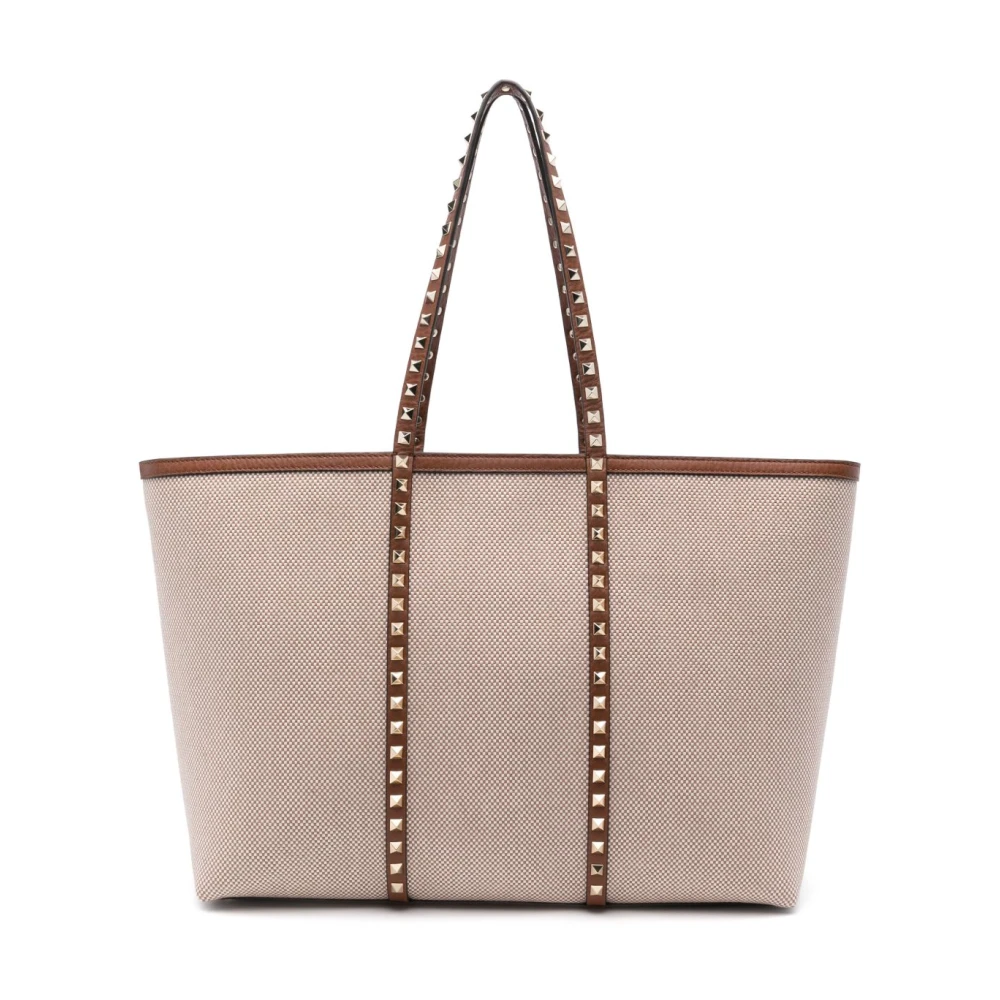 Valentino Garavani Rockstud Tote Tassen Collectie Beige Dames
