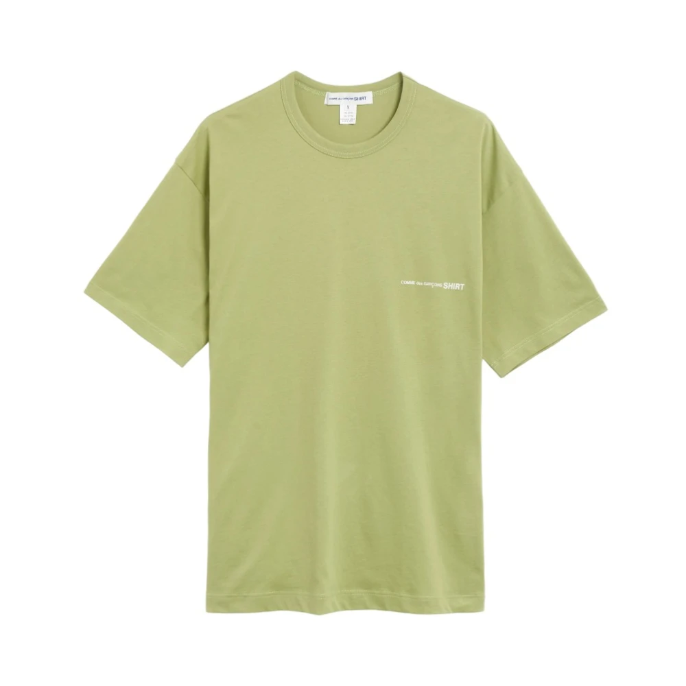 Comme des Garçons Logo Tee Shirt Knit Oversize Fit Green Heren