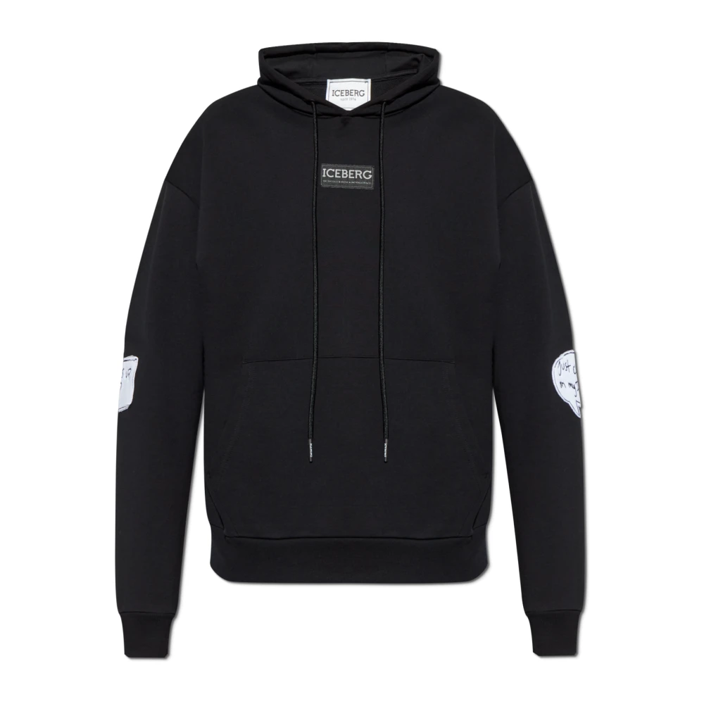 Iceberg Sweatshirt met logo Black Heren