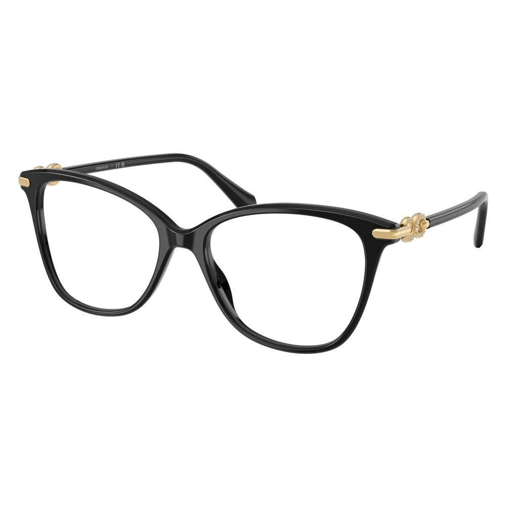 Swarovski Transparent Woman Sk2074 1001 Optical Frames Acetate Black Cat Eye Normal - Image 2