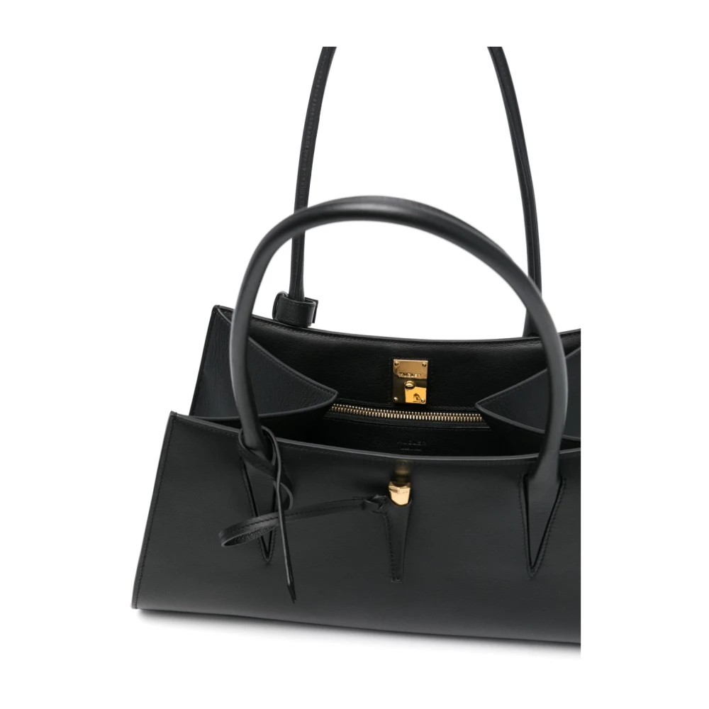 Mugler Zwarte Sluiting Tote Tas Black Dames