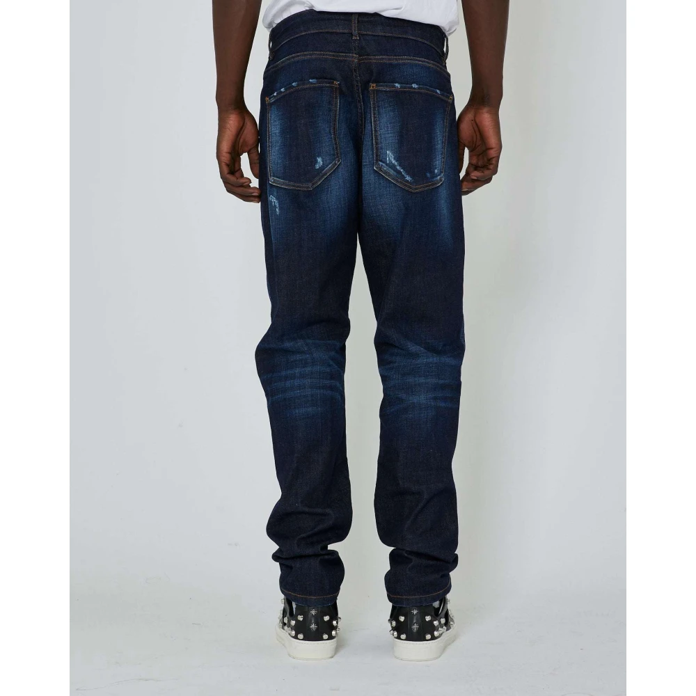 John Richmond Straight Jeans Blue Heren