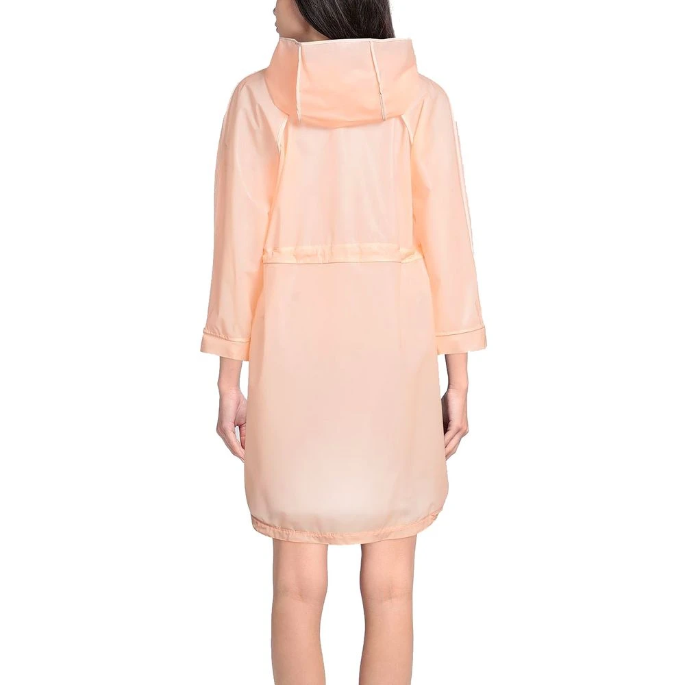 Elisabetta Franchi Elegante Waterdichte Roze Lange Jas Pink Dames