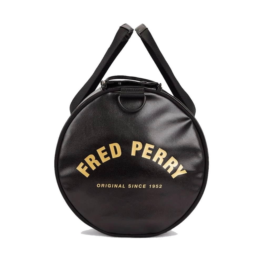 Fred Perry Barrel Bag Zwart & Goud Black Dames