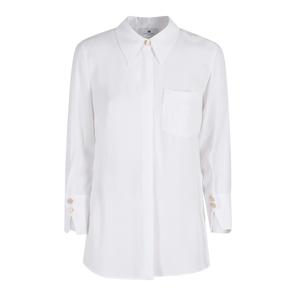 Elisabetta Franchi Stijlvolle Blouse voor Vrouwen White Dames