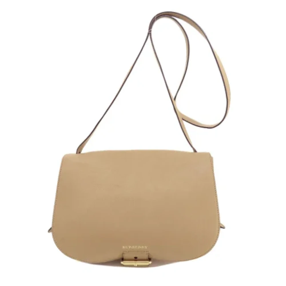Burberry Vintage Pre-owned Leather shoulder-bags Beige Dames
