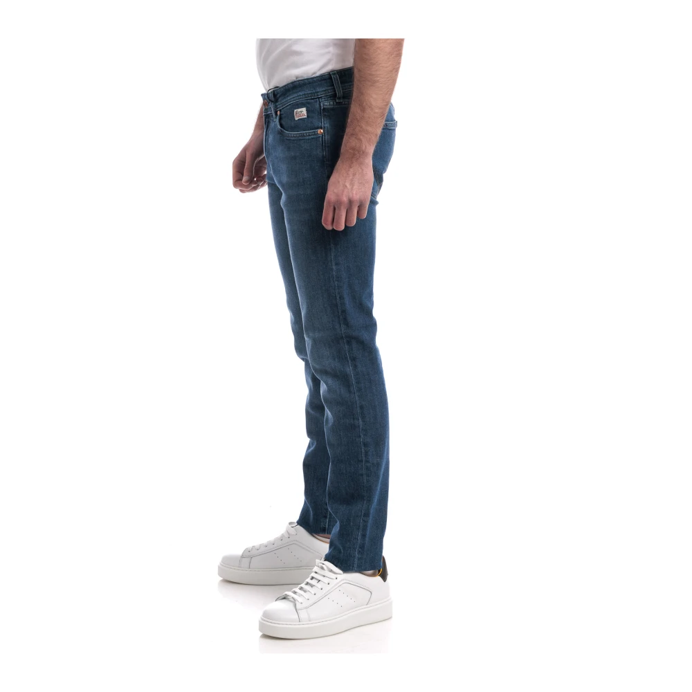 Roy Roger's Vintage Stone Denim Stretch Jeans Blue Heren