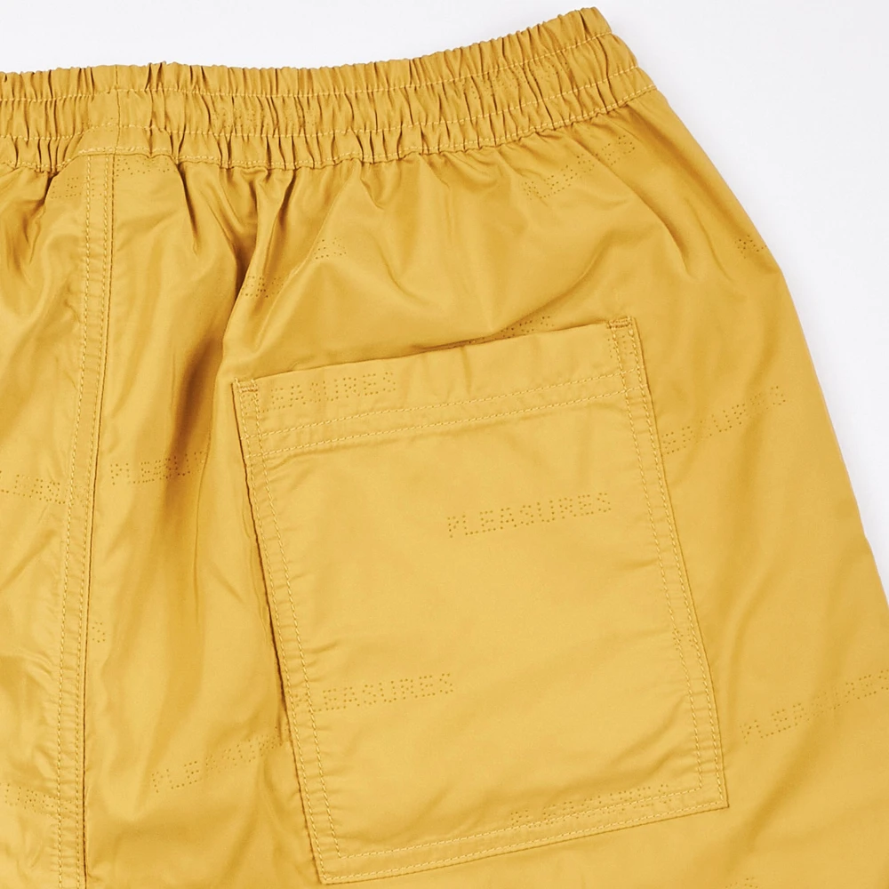 Pleasures Actieve Nylon Shorts Mosterd Yellow Heren