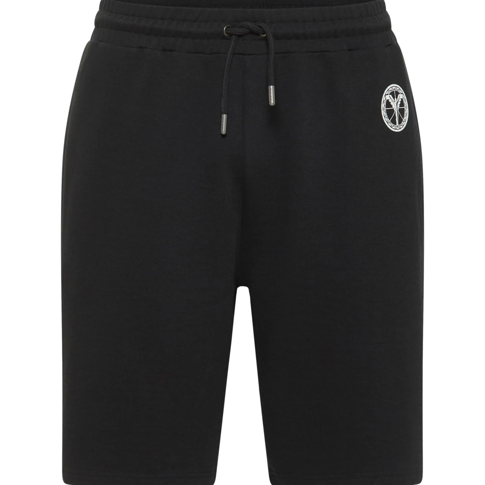 Carlo Colucci Men's Black Casual Shorts, S, Shorts -Casual Fashion