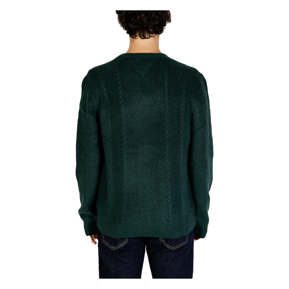 Tommy Jeans Groene Lange Mouw Gebreide Herfst Winter Green Heren