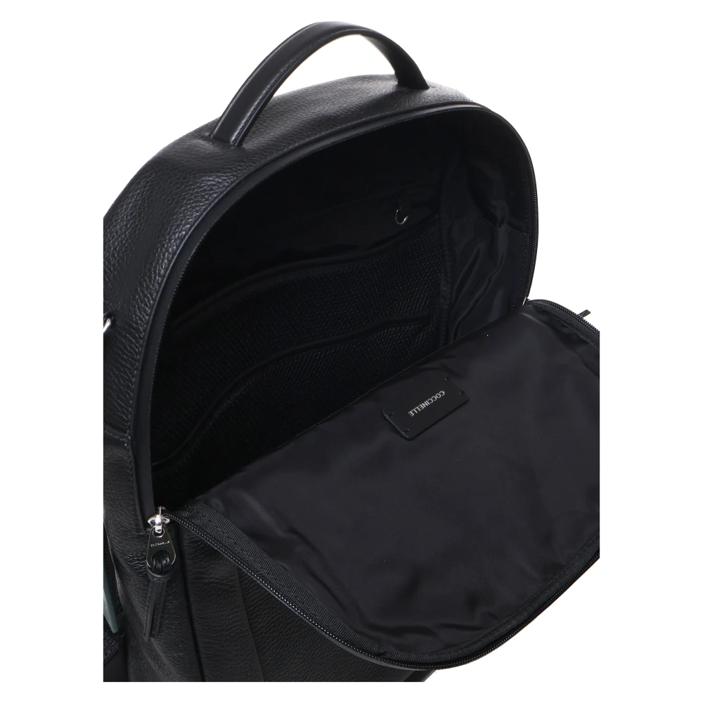 Coccinelle Zwarte Polyamide Rugzak met Ritssluiting Black Dames