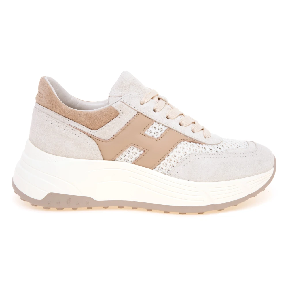 Hogan Hi‑Fi Sneaker Dames Schoenen Beige