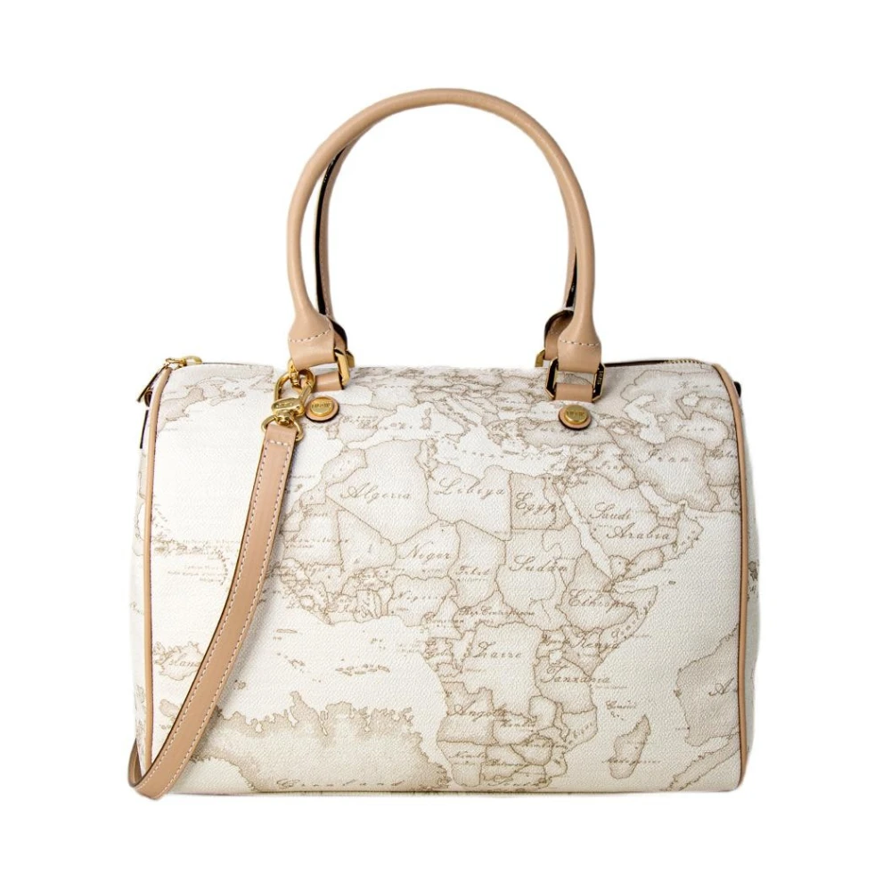 Alviero Martini 1a Classe Witte leren handtas met polyurethaan afwerking White Dames