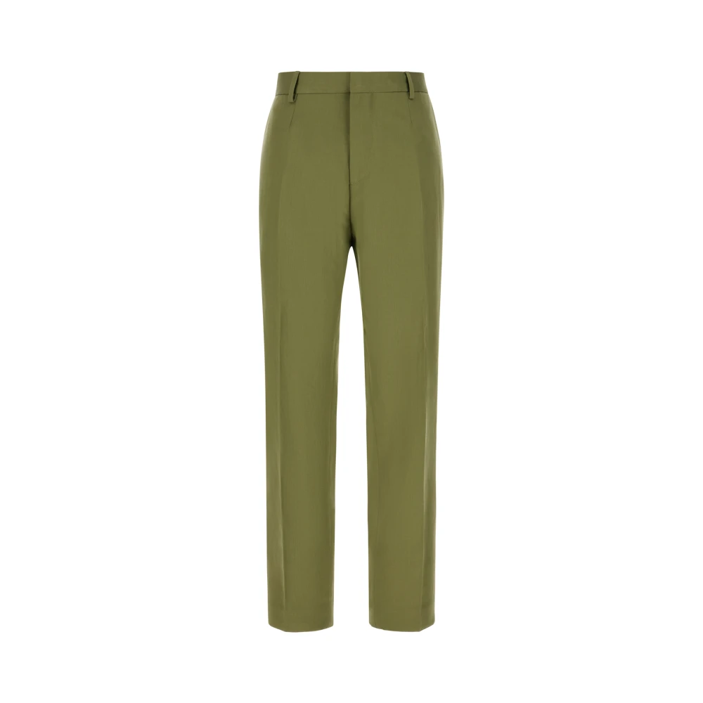 Calvin Klein Straight Trousers Green Dames
