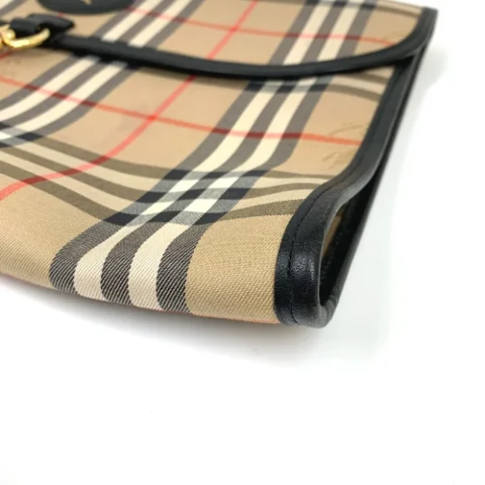 Burberry Vintage Pre-owned Fabric clutches Beige Dames