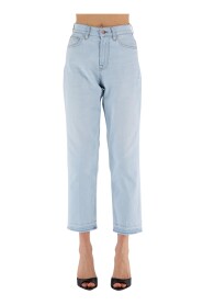 Light Blue Cotton Jeans & Pant