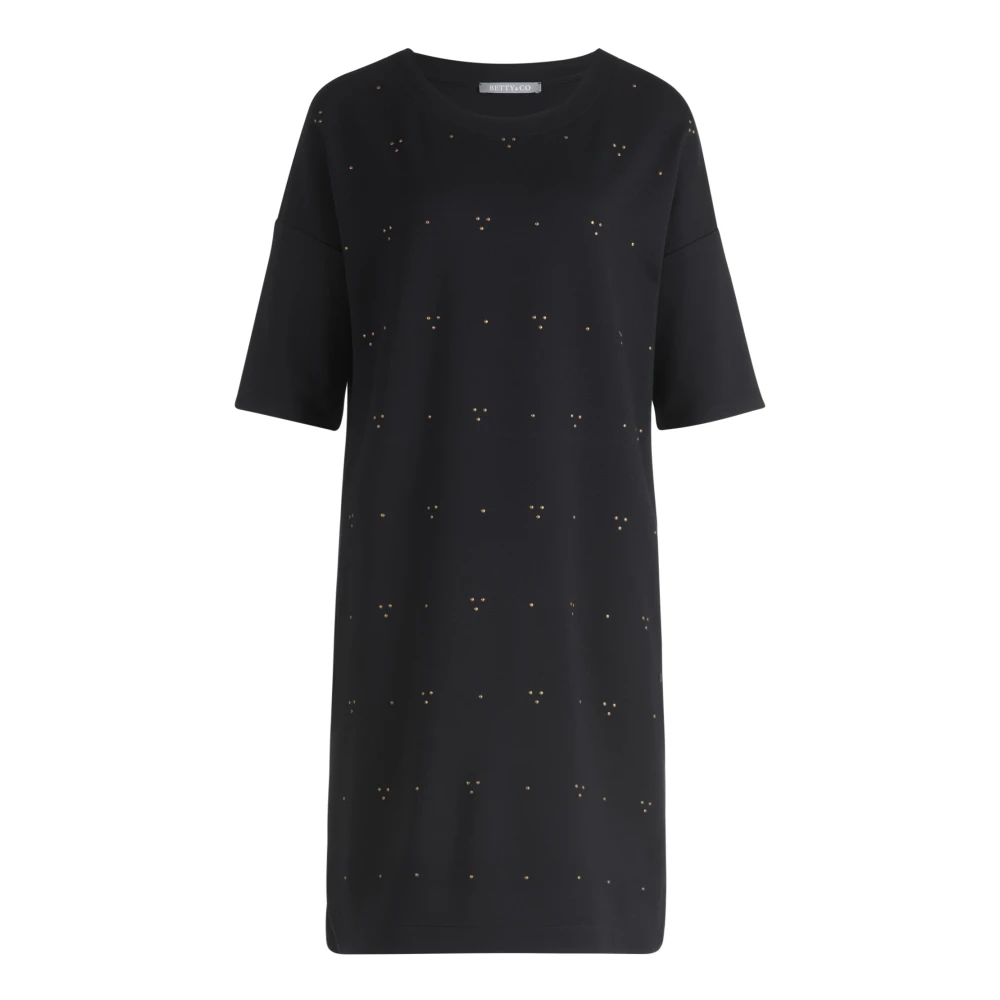Betty & Co Jerseyjurk met studs Black Dames